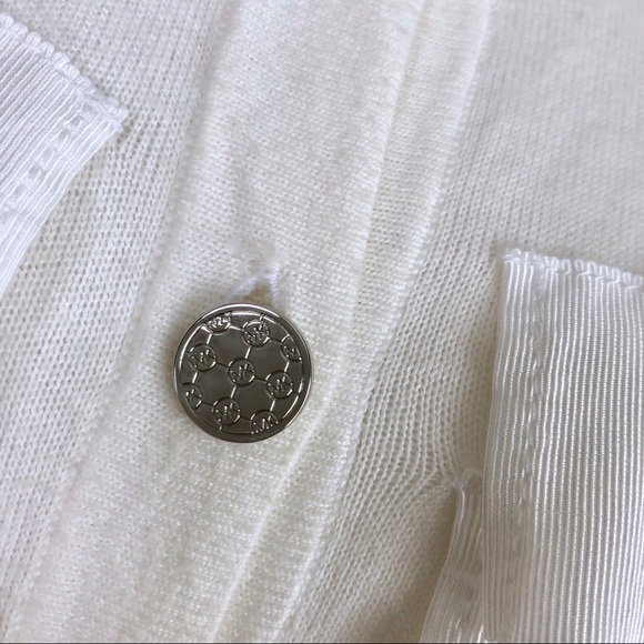 Michael Kors Ivory Ruffle Cardigan - Picture 2 of 7